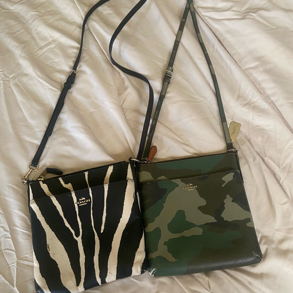 Coach Black and White Zebra Crossbody Bag